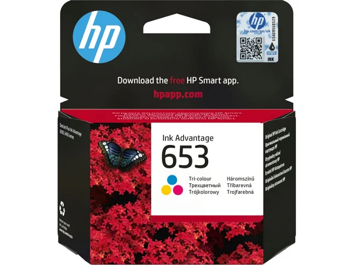 HP 653 Tri-color Original Ink Advantage Cartridge